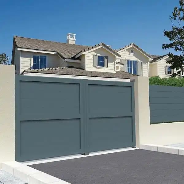 Portail battant plein (Gris Anthracite - L 3500 x H 1757 mm)