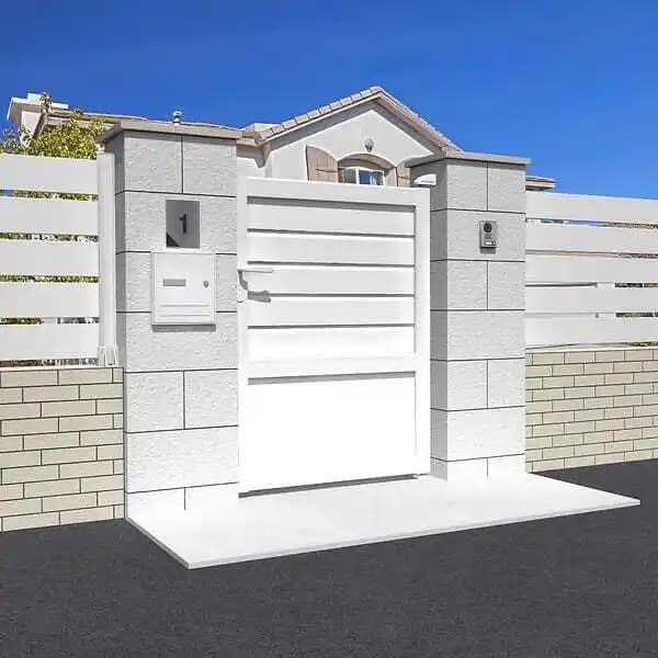 Portillon mixte (Blanc - L 1000 x H 1781 mm)