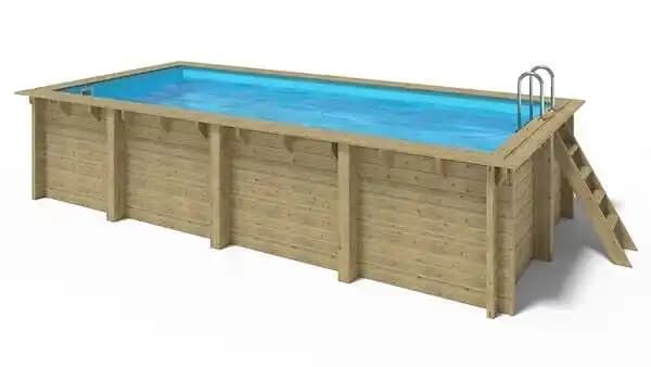 Piscine de jardin en bois - 6,20x3 x H.1,31m - avec filtration