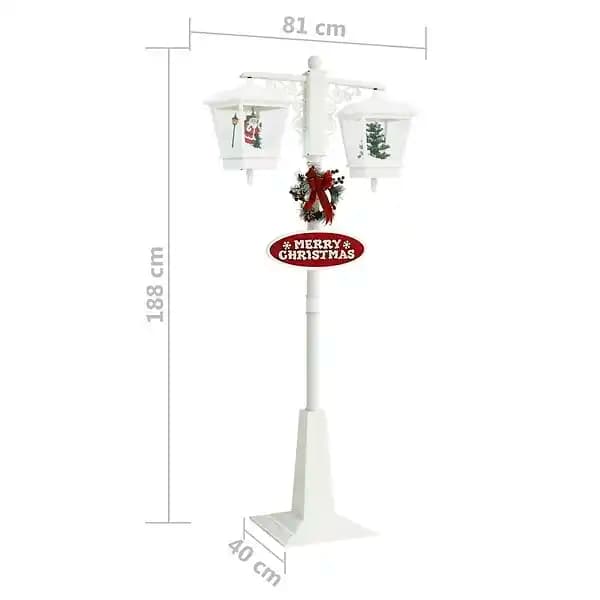 vidaXL Lampadaire avec Père Noël Blanc et rouge 81x40x188 cm PVC