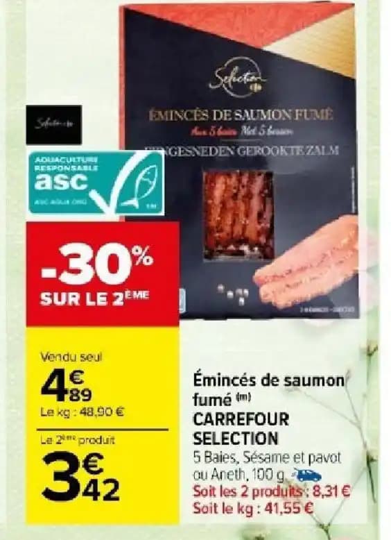 Émincés de saumon fumé