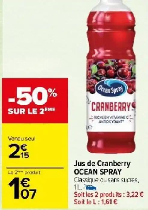 Jus de Cranberry OCEAN SPRAY