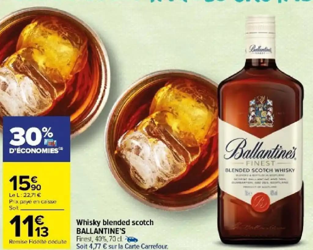 Whisky blended scotch BALLANTINE'S