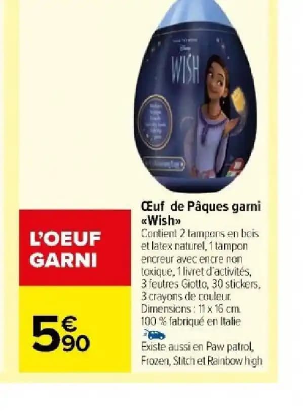 Œuf de Pâques garni Wish