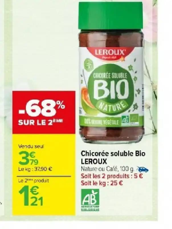 Chicorée soluble Bio LEROUX