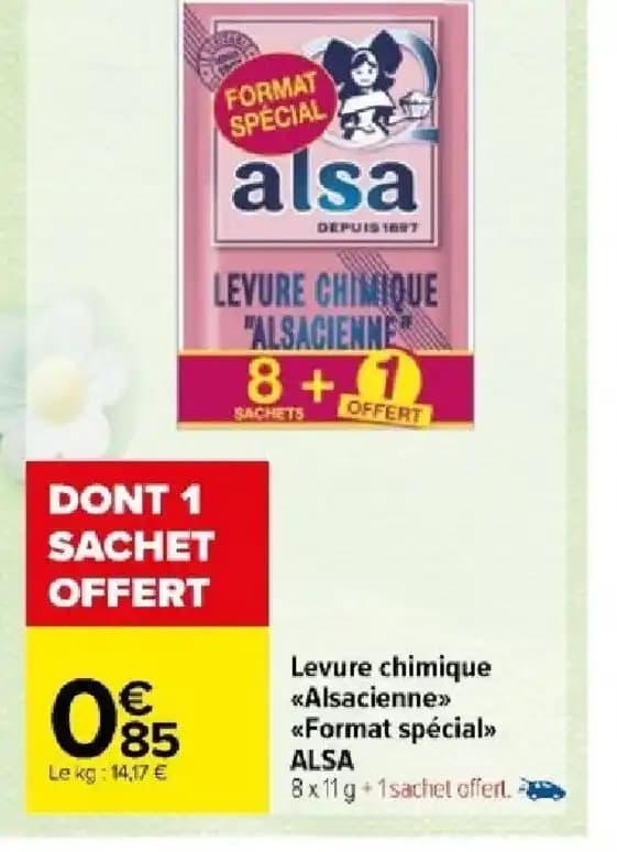 Levure chimique Alsacienne Format spécial ALSA
