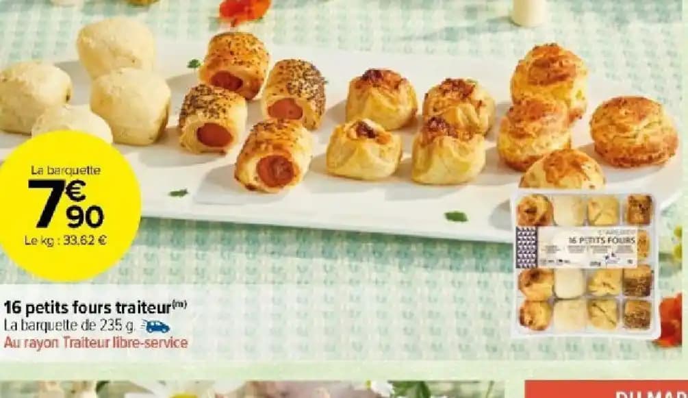 16 petits fours traiteur