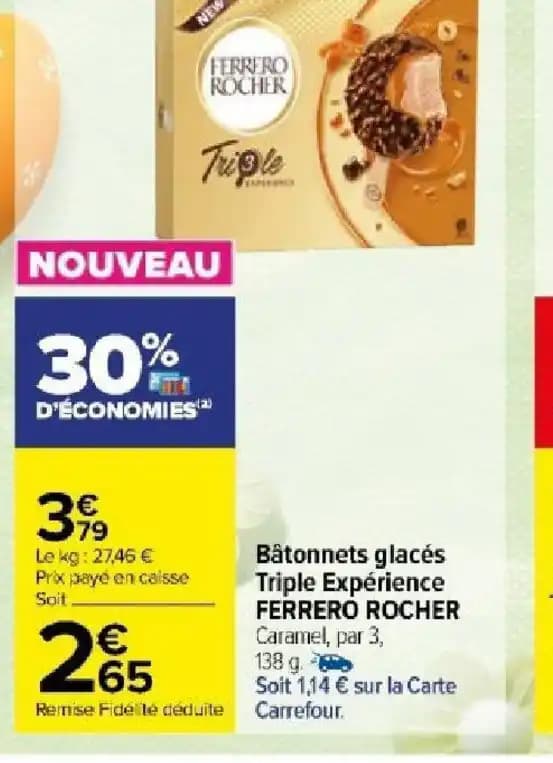 Bâtonnets glacés Triple Expérience FERRERO ROCHER