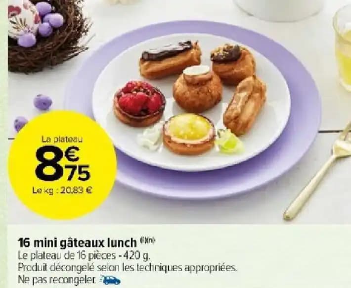 16 mini gâteaux lunch (n)