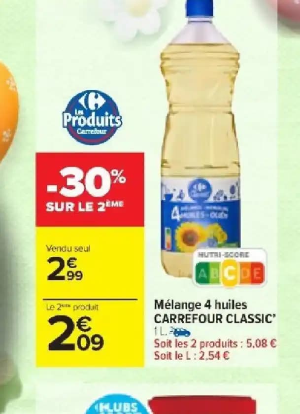 Mélange 4 huiles CARREFOUR CLASSIC'