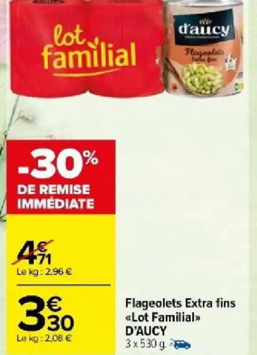 Flageolets Extra fins Lot Familial