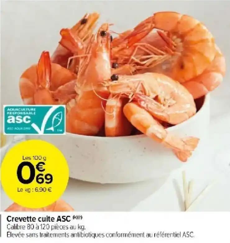 Crevette cuite ASC