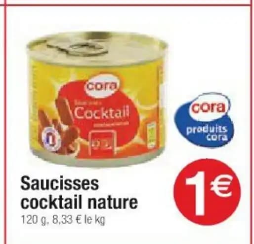 Saucisses cocktail nature 120 g