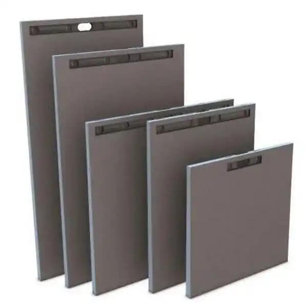 Receveur à carreler WEDI Fundo Riolito Neo + barrette de finition inox + bonde vertical + kit d'étanchéité 140 x 90 cm