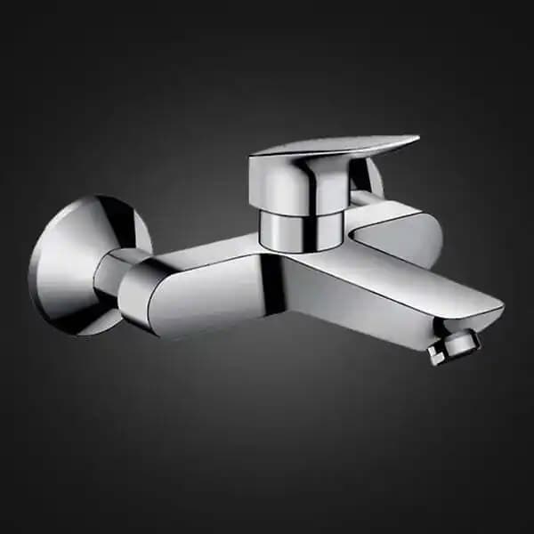 Mitigeur lavabo mural HANSGROHE Logis sans tirette ni vidage chrome + nettoyant Briochin