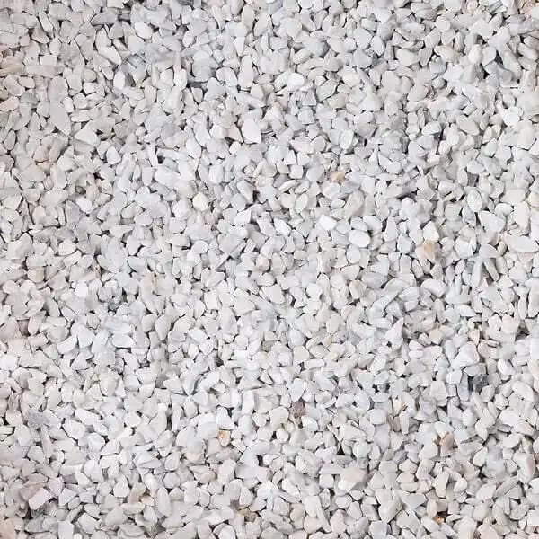 Pack 8 m² - Gravier Marbre Blanc Carrare 8-12 mm (20 sacs = 400kg)