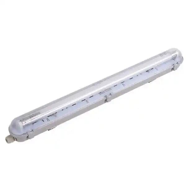 Kit de Réglette LED étanche + Tube Néon LED 60cm T8 9W - Blanc Neutre 4000K - 5500K - SILAMP