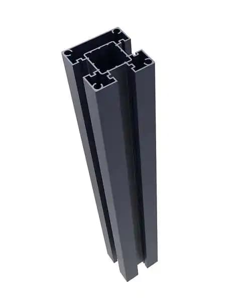 Poteau H185 cm BOX Gris Aluminium