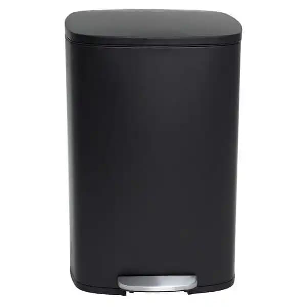 Poubelle de cuisine à pédale ADMIRAL Noir Acier inoxydable 50 L