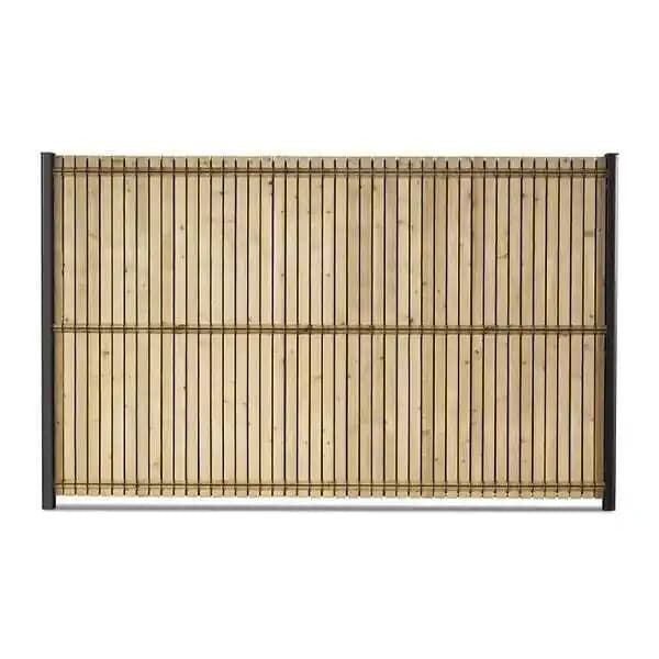 Kit d'occultation lattes bois pour panneau rigide maille 55 H1m73 x 2m50 ep 8mm