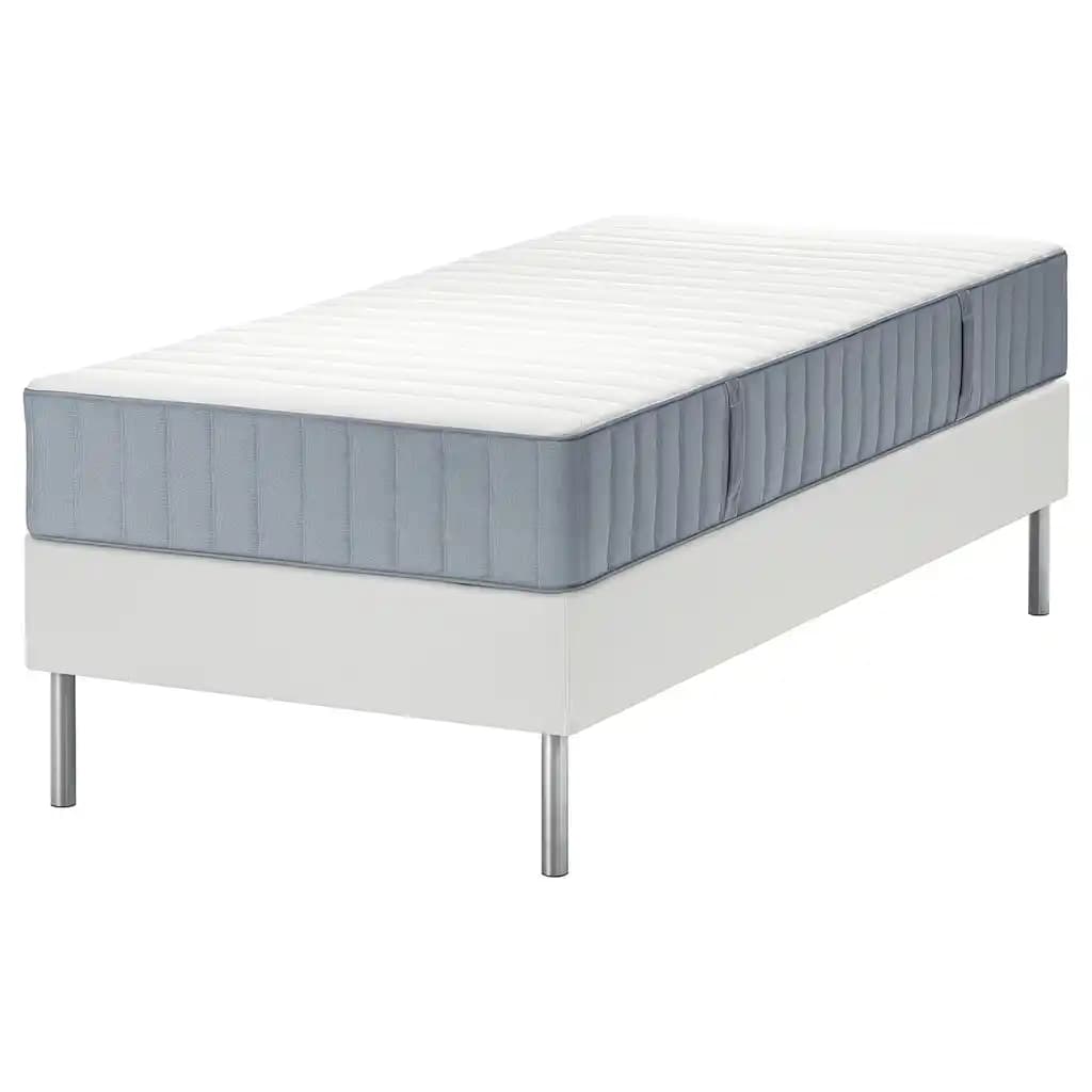 LyngÖr Lit/sommier, Valevåg ferme/bleu clair blanc, 90x200 cm