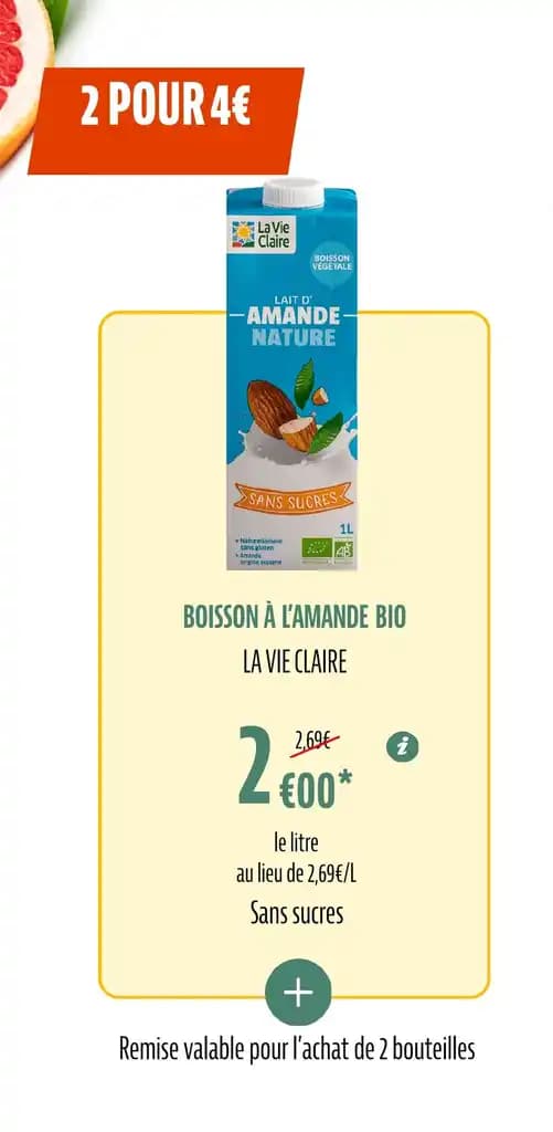 BOISSON À L'AMANDE BIO