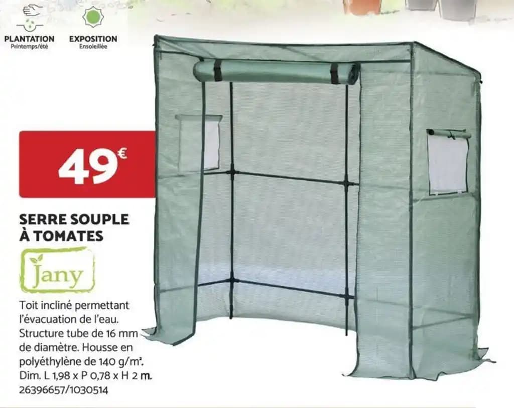 SERRE SOUPLE À TOMATES