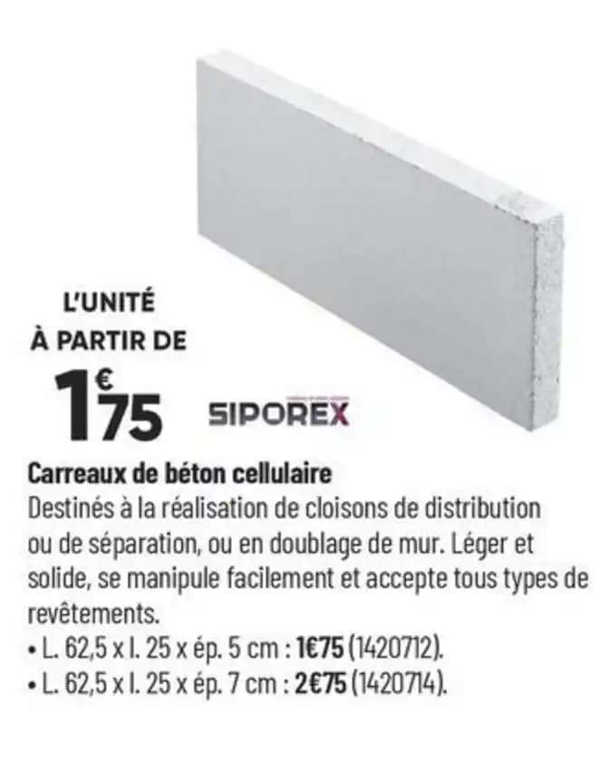 Carreaux de béton cellulaire