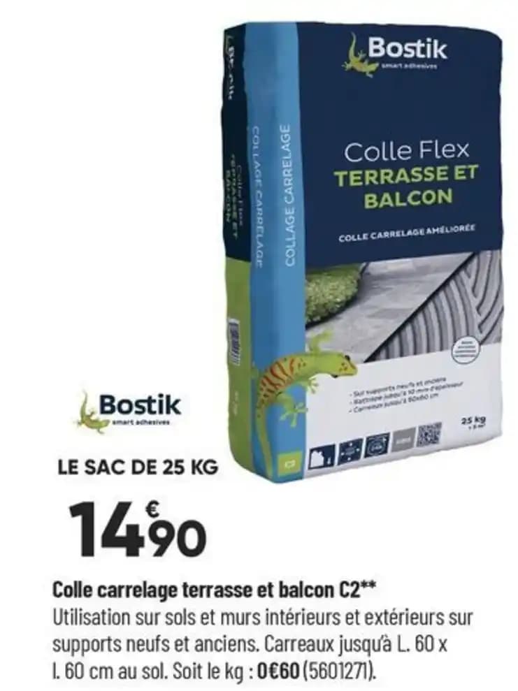 Colle carrelage terrasse et balcon C2**