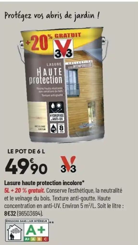 Lasure haute protection incolore*