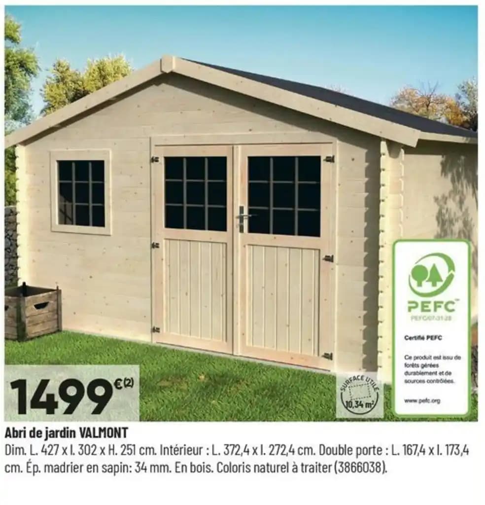 Abri de jardin VALMONT