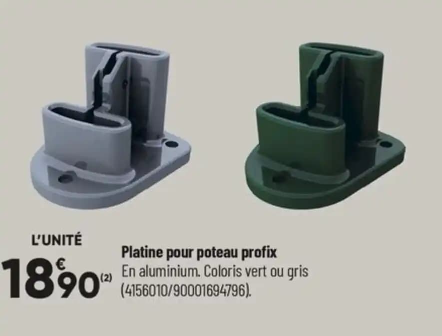 Platine pour poteau profix