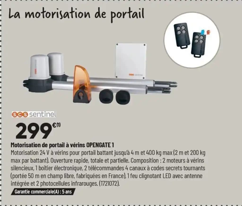 Motorisation de portail à vérins OPENGATE 1