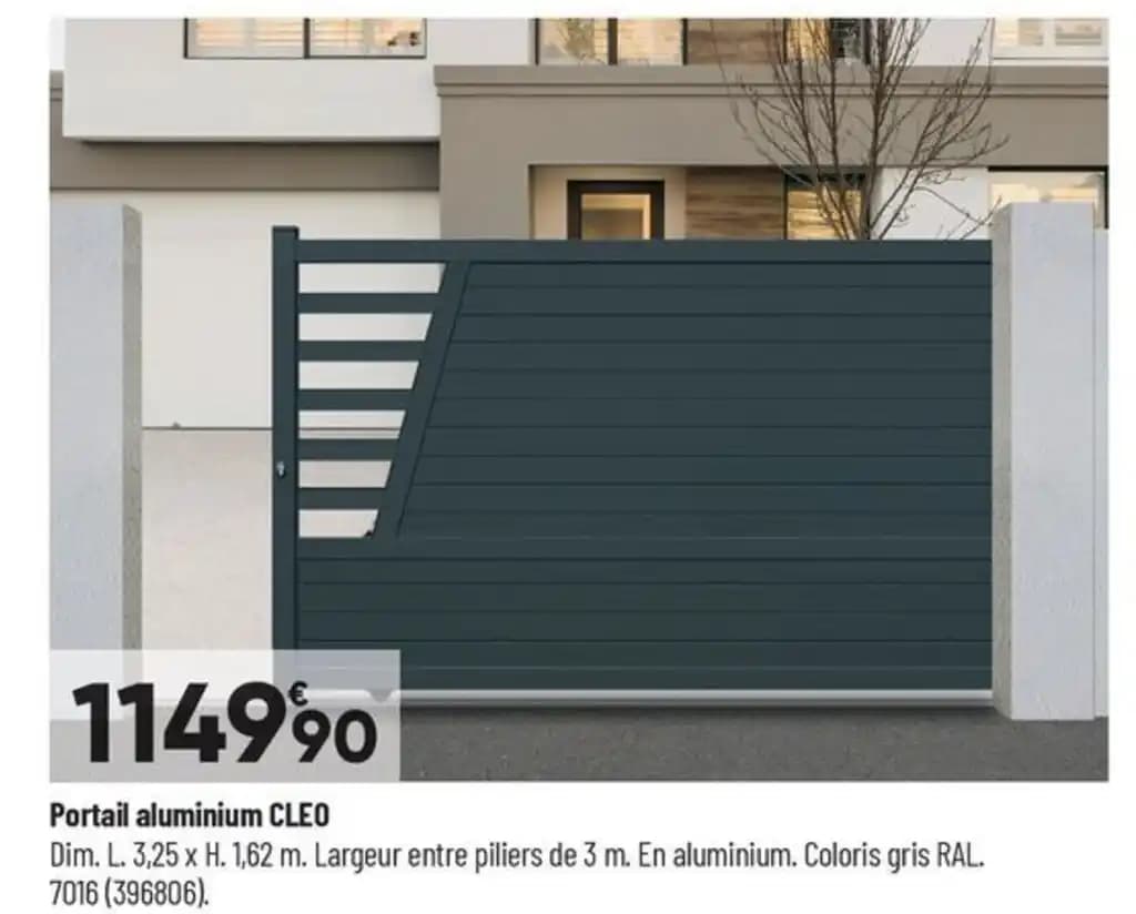 Portail aluminium CLEO