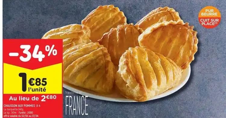Chausson aux pommes x4