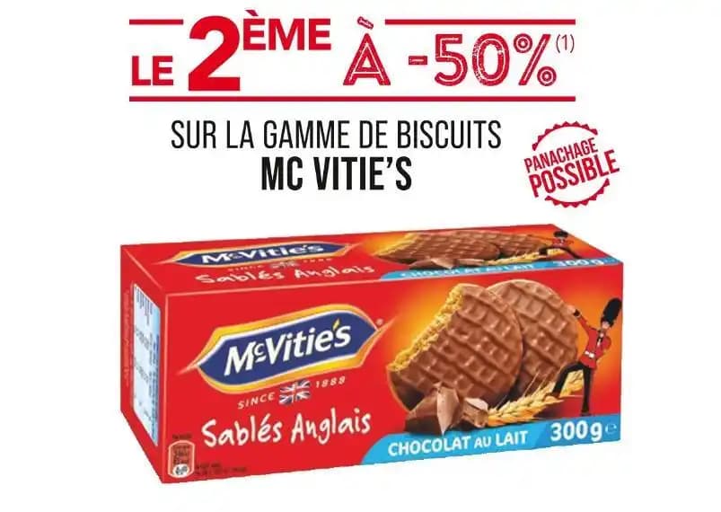 MC VITIE’S LE 2ÈME À -50% SUR LA GAMME DE BISCUITS MC VITIE’S