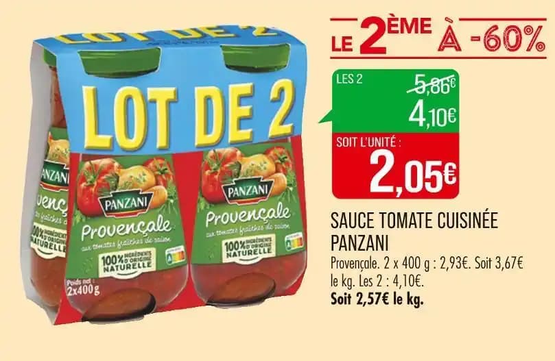 PANZANI SAUCE TOMATE CUISINÉE