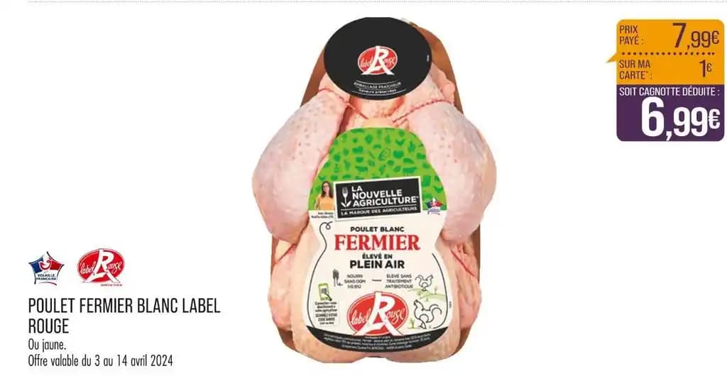 POULET FERMIER BLANC LABEL ROUGE