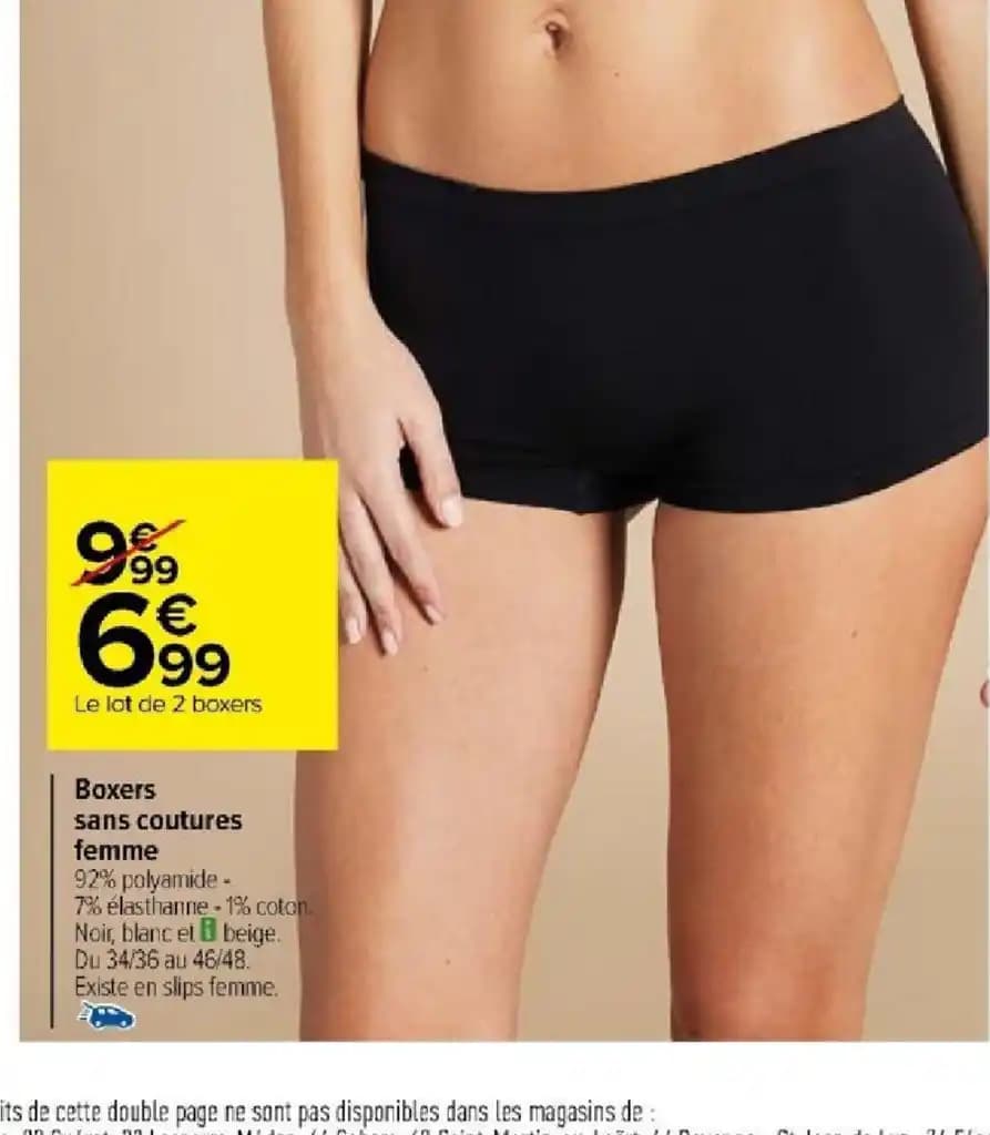 Boxers sans coutures femme