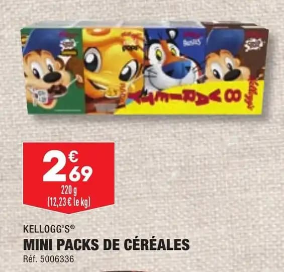 KELLOGG'S® MINI PACKS DE CÉRÉALES