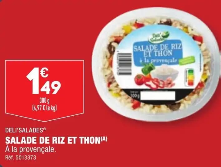 DELI'SALADES® SALADE DE RIZ ET THON