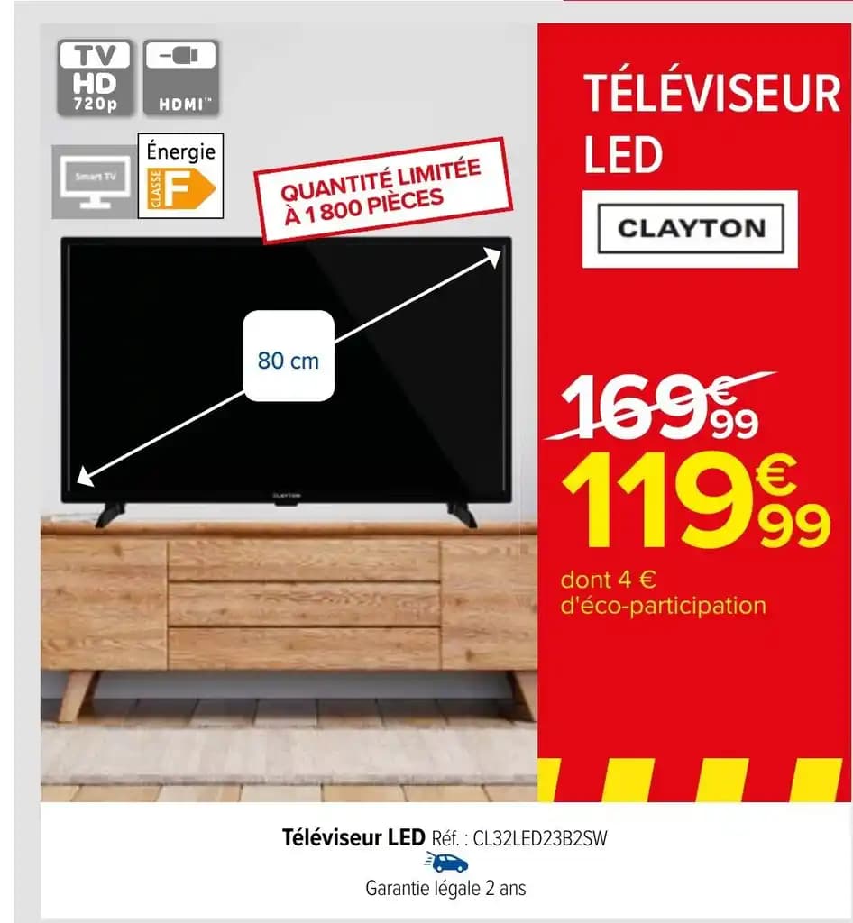 Téléviseur LED Réf.: CL32LED23B2SW