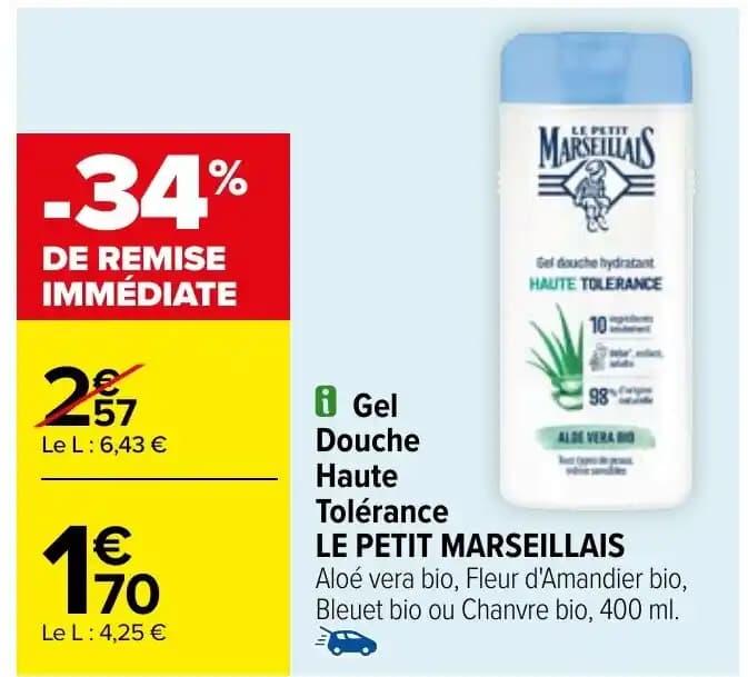 i Gel Douche Haute Tolérance LE PETIT MARSEILLAIS