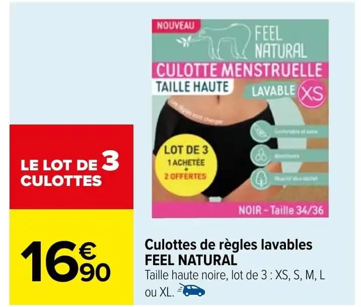 Culottes de règles lavables FEEL NATURAL