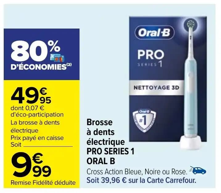Brosse à dents électrique PRO SERIES 1 ORAL B