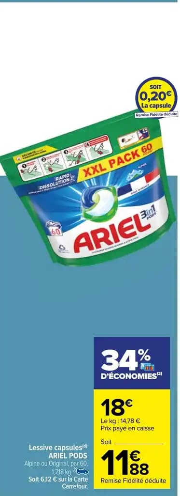 Lessive capsules (d) ARIEL PODS