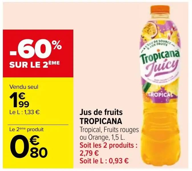 Jus de fruits TROPICANA