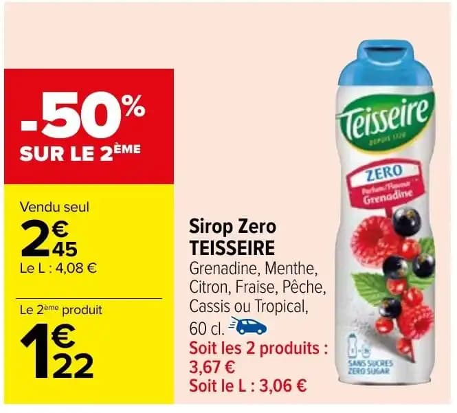 Sirop Zero TEISSEIRE