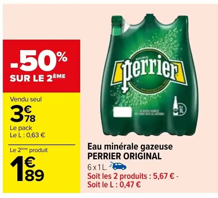 Eau minérale gazeuse PERRIER ORIGINAL