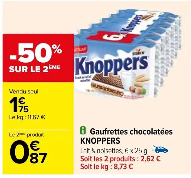 i Gaufrettes chocolatées KNOPPERS